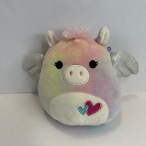 SQUISHMALLOW 5" Mini VALENTINE Plush Paisley Pegasus Tie Dye with hearts